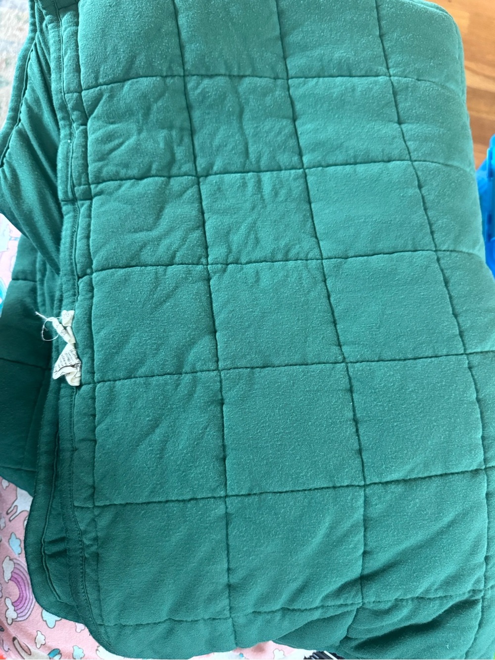 Kyte baby emerald Green Quilted Bed Blanket  1 tog toddler size